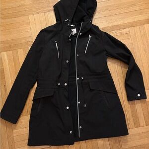 Laundry By Shelli Segal Black Utility Jacket with Hood